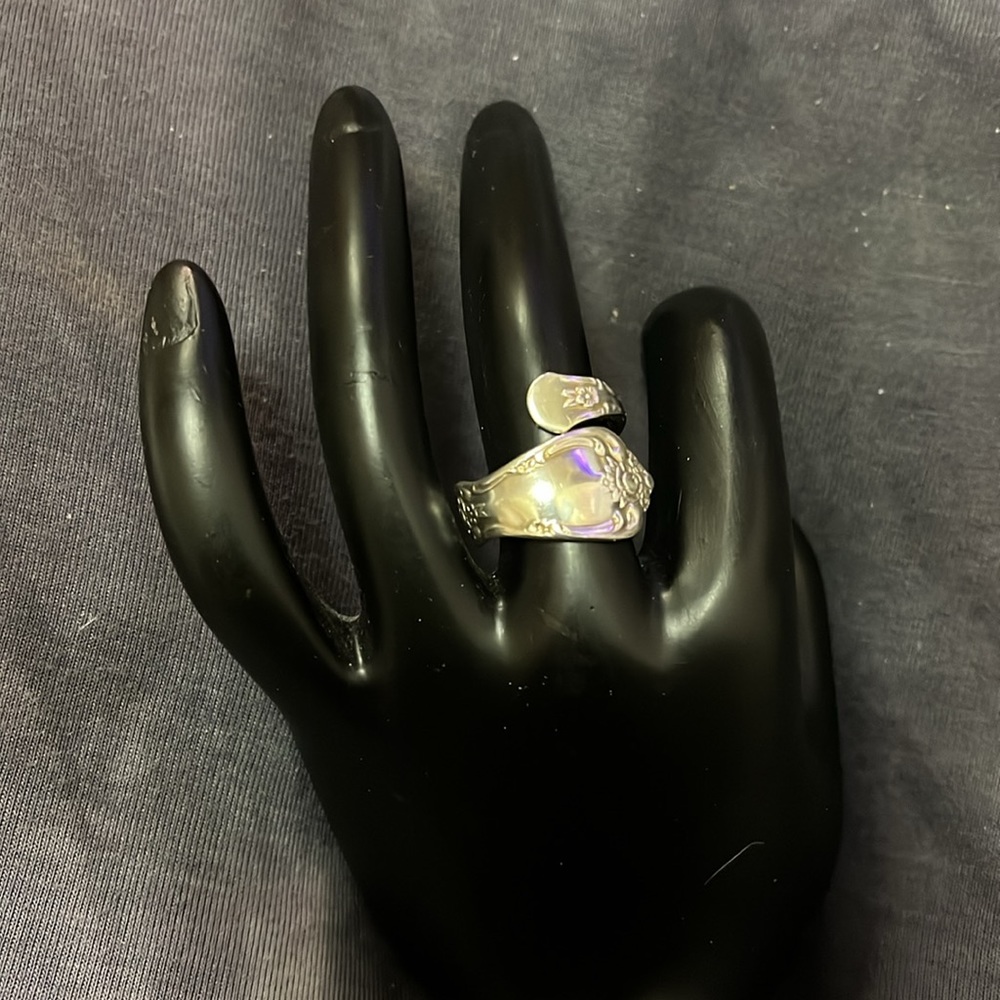 WMA Rogers Oneida LTD Vintage Spoon Ring Flatware Silverware Silver Plated Ring - Picture 5 of 17